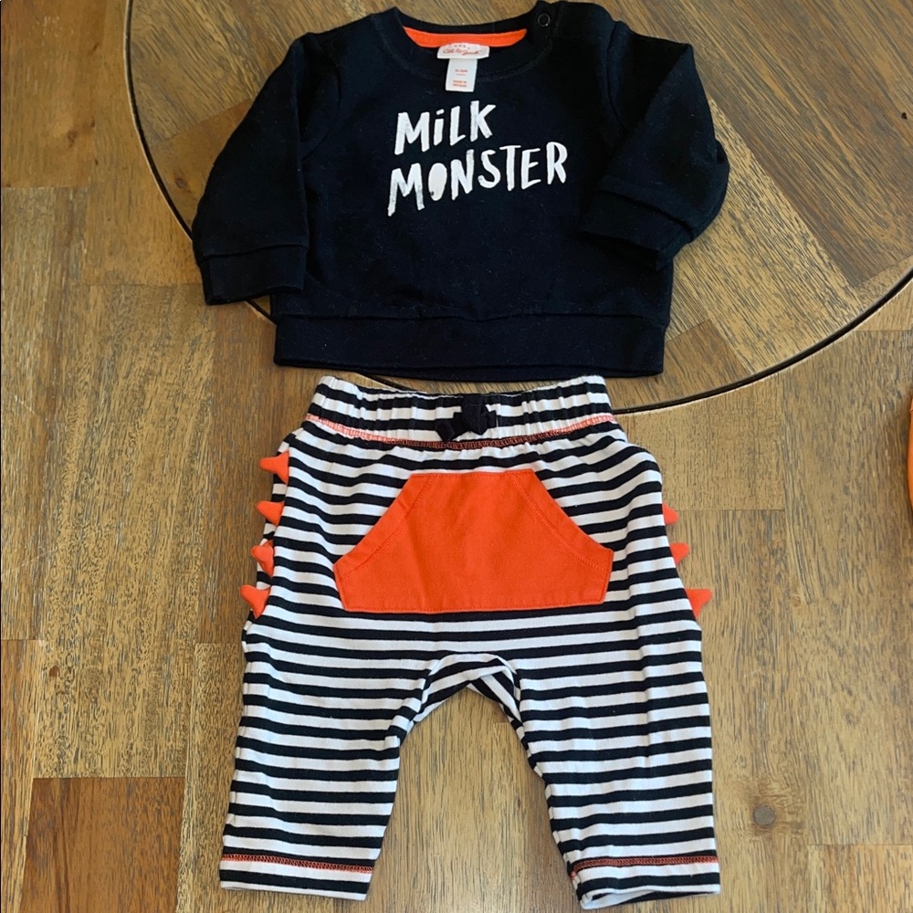 Halloween Baby Outfit Bundle Carters Old Navy Cat & Jack 0-6M Pumpkin Skeleton - Picture 9 of 10